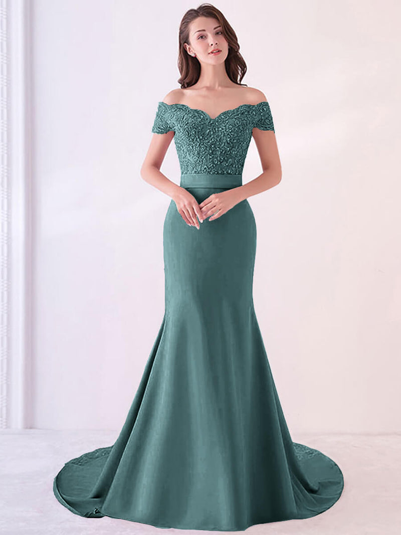 Eucalyptus Beaded Mermaid Bridesmaid Dresses Party Gowns