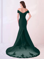 Emerald Green Beaded Mermaid Bridesmaid Dresses Party Gowns