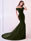 Olive Beaded Mermaid Bridesmaid Dresses Party Gowns