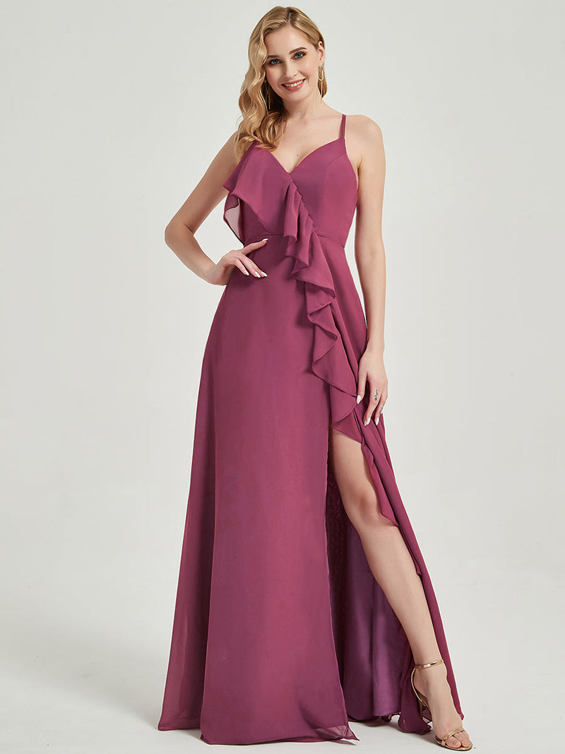 Floor length A-line silhouette Bridesmaid Dress