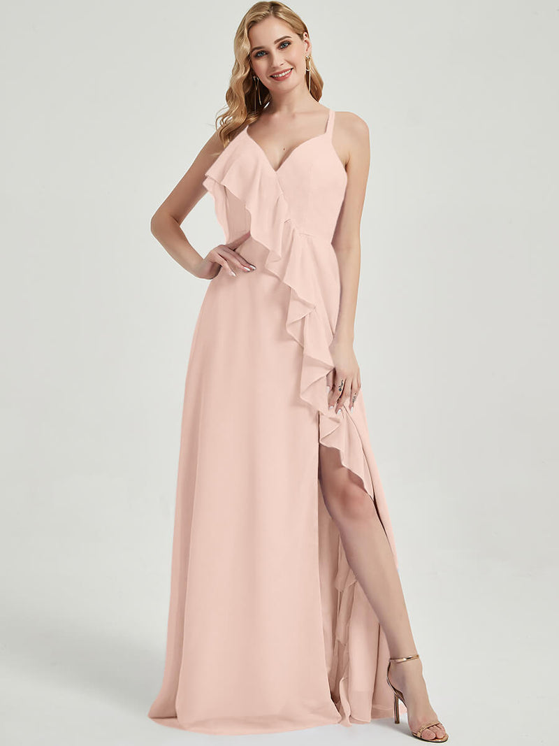 Pearl Pink Chiffon Bridesmaid Dress - Paloma