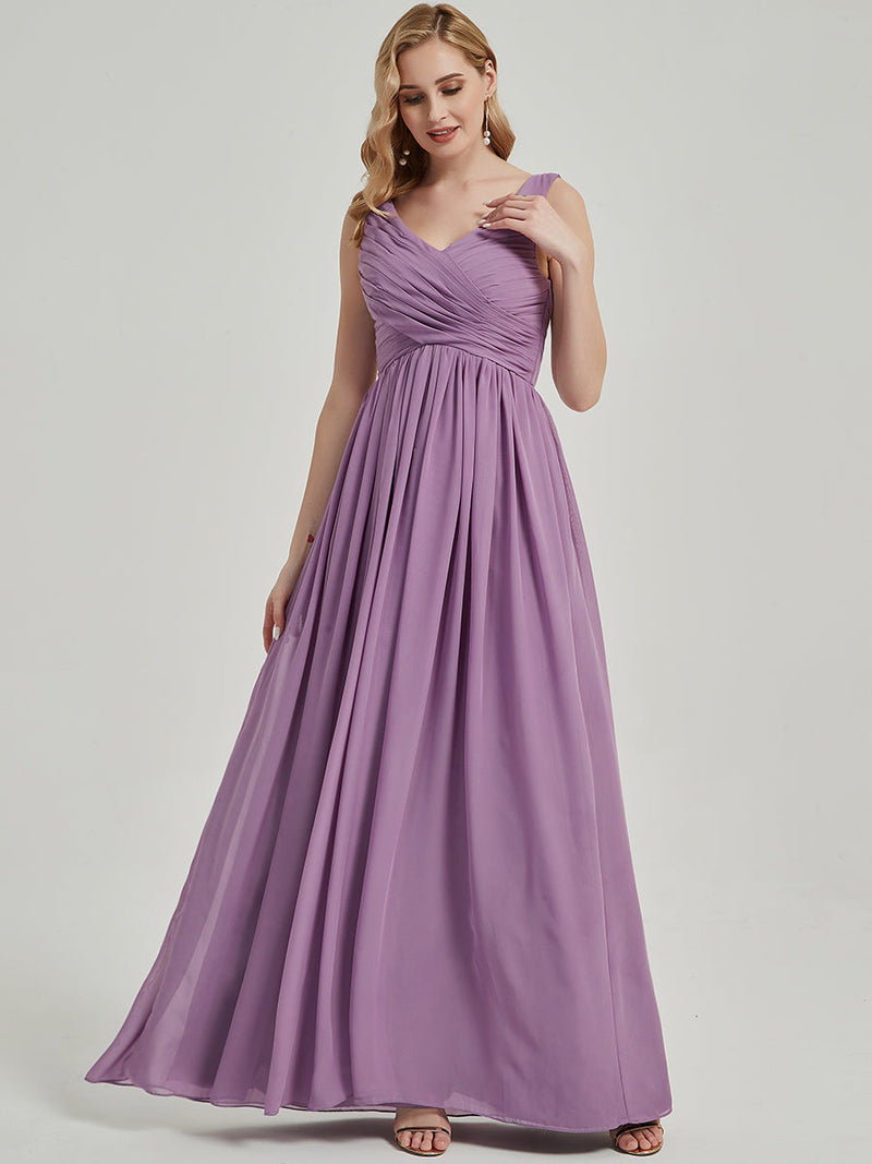 [Special Color] Wisteria Chiffon Bridesmaid Dress - Zoe
