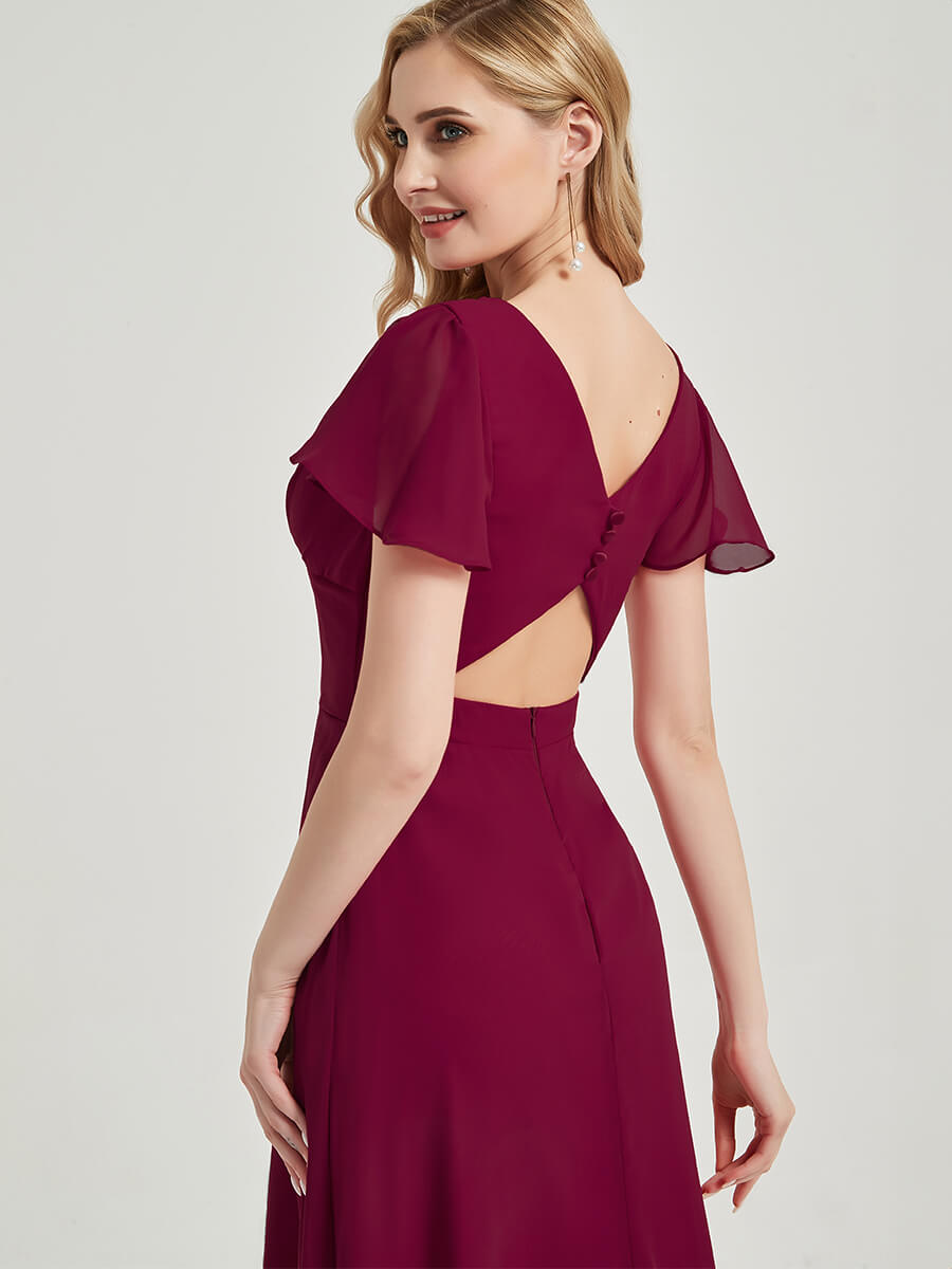 Blush Chiffon Bridesmaid Dress Ulanni