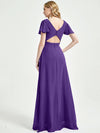 Royal Purple Chiffon Bridesmaid Dress Ulanni