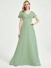 Sage Green Chiffon Bridesmaid Dress Ulanni
