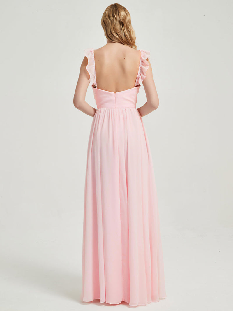Blush CONVERTIBLE Chiffon Bridesmaid Dress-Wynne