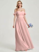 Dusty Pink CONVERTIBLE Chiffon Bridesmaid Dress-Wynne