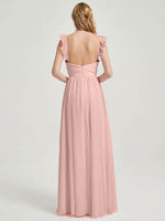 Dusty Pink CONVERTIBLE Chiffon Bridesmaid Dress-Wynne