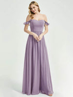 Dusty Purple CONVERTIBLE Chiffon Bridesmaid Dress-Wynne