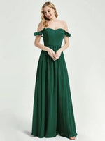 Emerald Green CONVERTIBLE Chiffon Bridesmaid Dress-Wynne