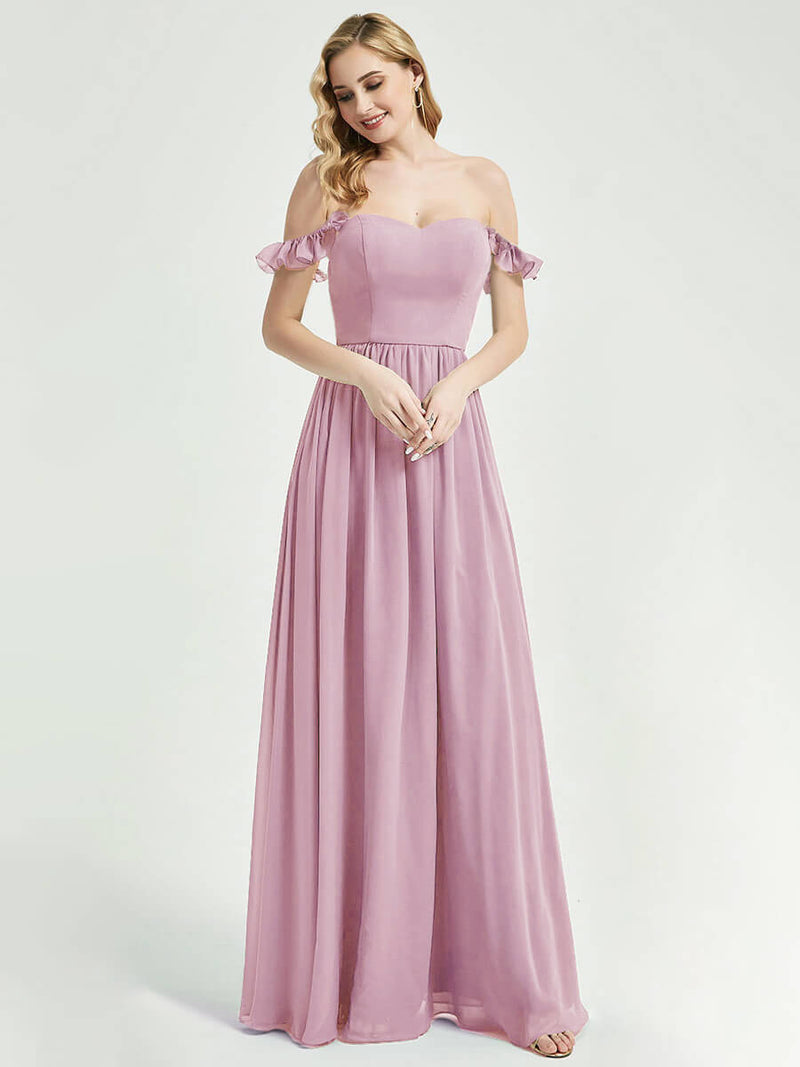Mauve CONVERTIBLE Chiffon Bridesmaid Dress-Wynne