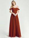 Rusty Red CONVERTIBLE Chiffon Bridesmaid Dress-Wynne