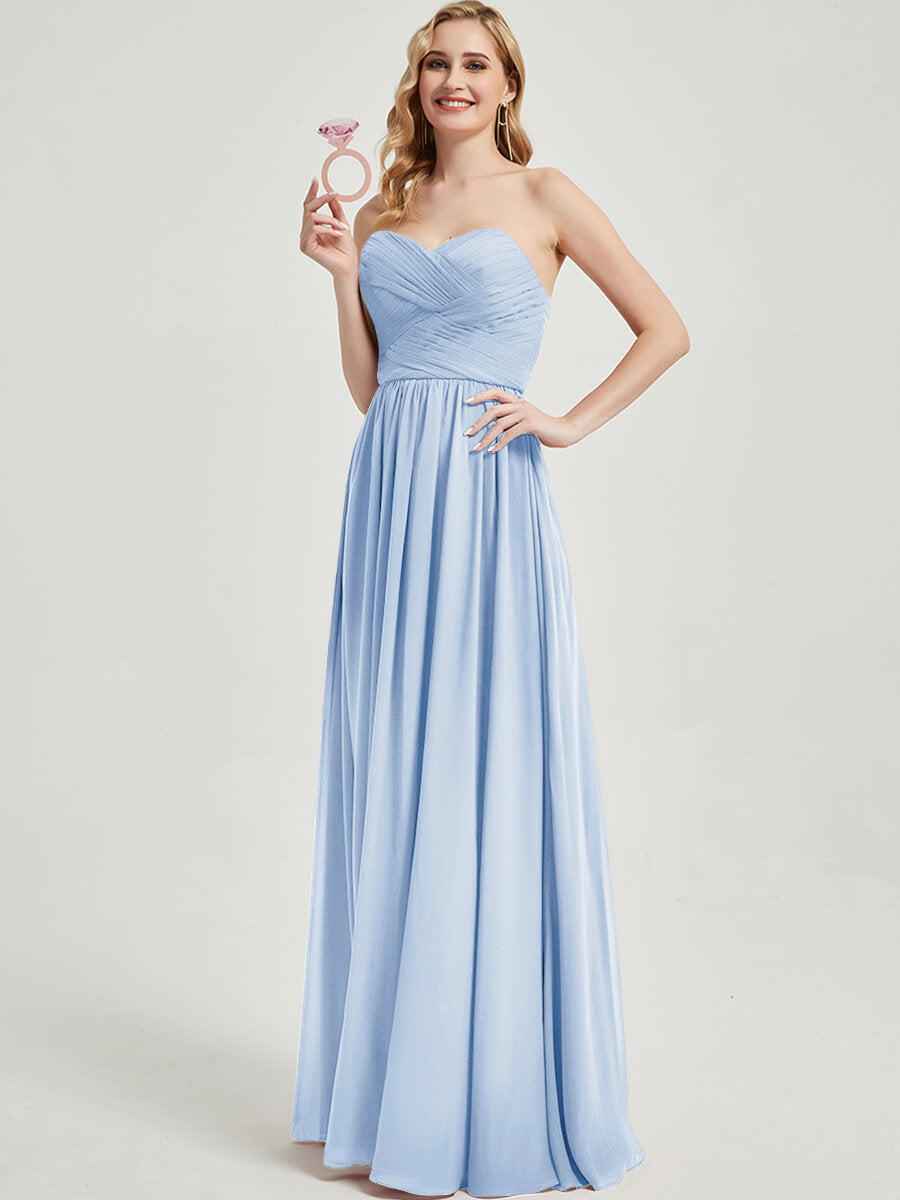 Cornflower Blue CONVERTIBLE Chiffon Bridesmaid Dress-Kennedy