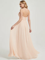 Pearl Pink CONVERTIBLE Chiffon Bridesmaid Dress-Kennedy