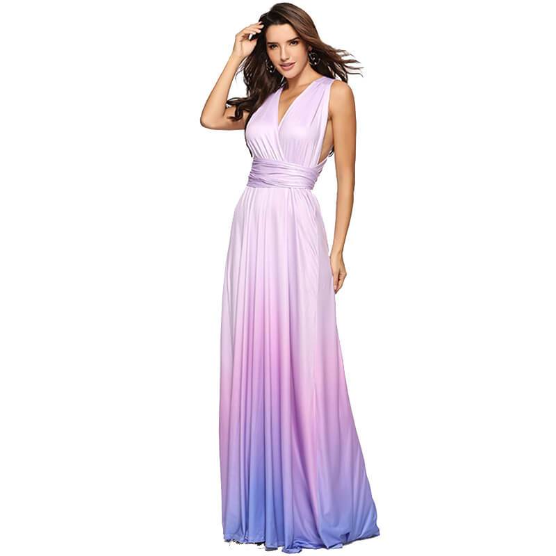 Gradient Lilac infinity bridesmaid dresses endless way wrap maxi dress  on sale boho convertible dresses +40 Colors