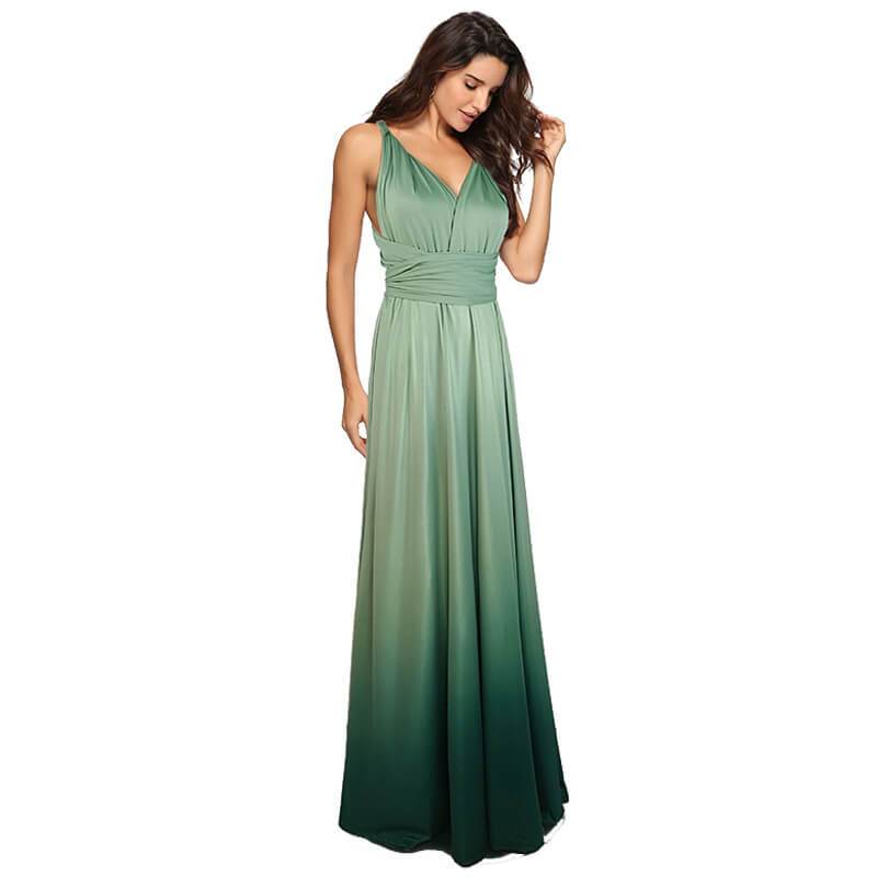 Gradient Dusty Jade infinity bridesmaid dresses endless way wrap maxi dress  on sale boho convertible dresses +40 Colors