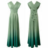 Gradient Dusty Jade infinity bridesmaid dresses endless way wrap maxi dress  on sale boho convertible dresses +40 Colors