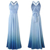 Gradient Blue infinity bridesmaid dresses endless way wrap maxi dress  on sale boho convertible dresses +40 Colors