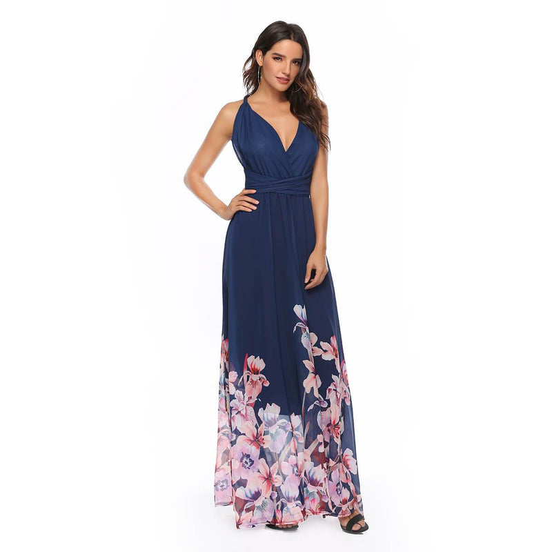 Printed Floral Infinity Bridesmaid Dress in + 4 Colors
